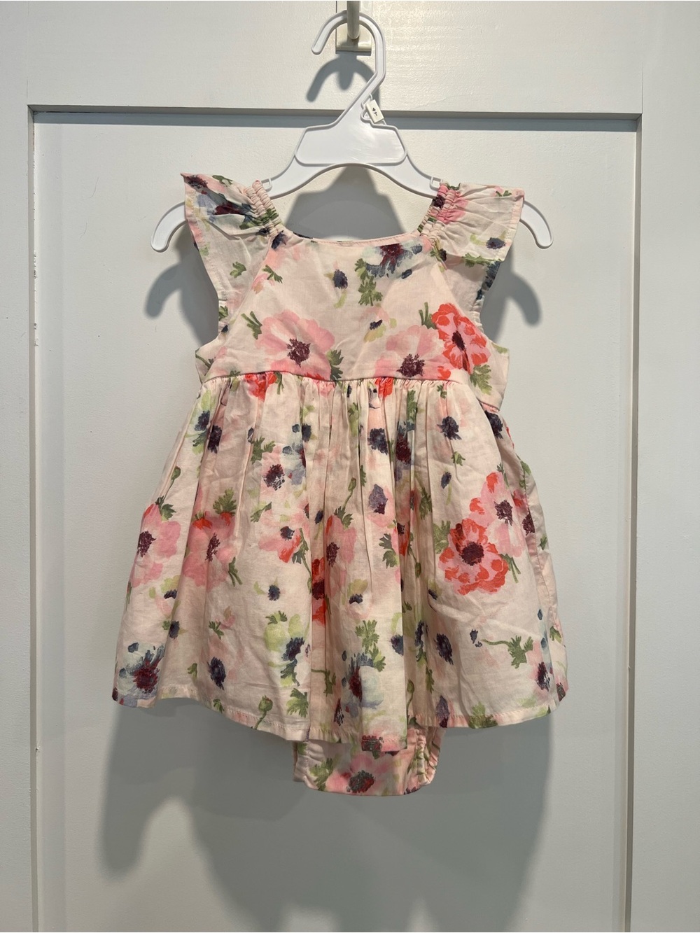 GAP Pink Floral Gathered Two Piece Sun Dress